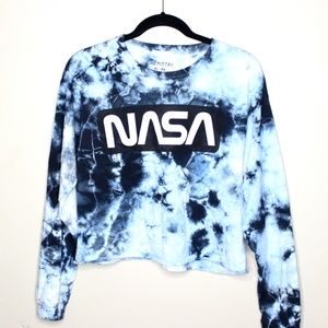 Chemistry Long Sleeve Crop Nasa Shirt